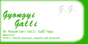 gyongyi galli business card